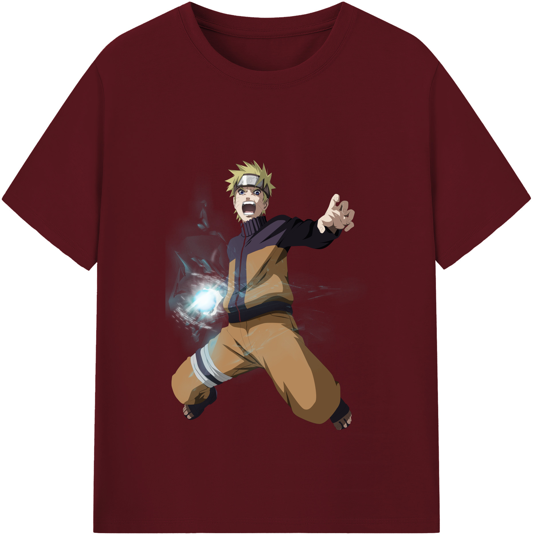 （画像用） NARUTO -ナルト- うずまき ナルト Uzumaki Naruto 綿100％半袖Tシャツ（フロントプリント）